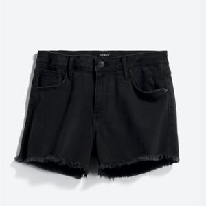 Just Black Ancil Frayed Hem Shorts Color: Black Size: 4 inseam 3.5
